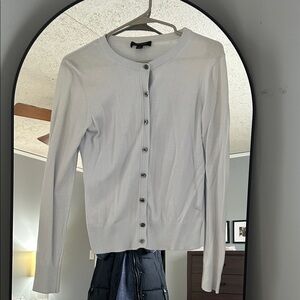 Ann Taylor Pale Blue Knit Cardigan
